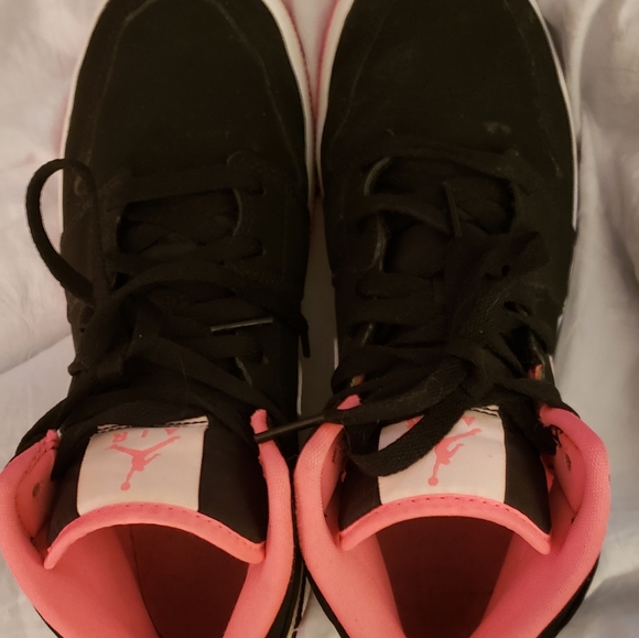 FINAL SALE Nike Air Jordan 1 Mid Black Digital Pink  Size 6.5Y (UK 6) VG Cond - Picture 6 of 9